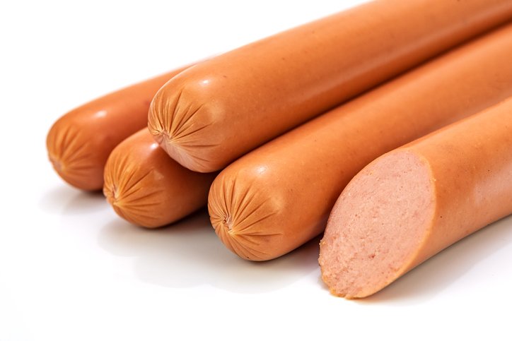 Salsicha de hot-dog 100% suína